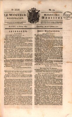 Le Moniteur westphalien = Westphälischer Moniteur (Le Moniteur westphalien) Dienstag 20. Februar 1810