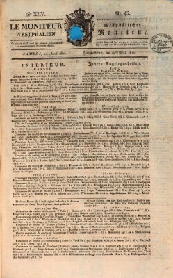 Le Moniteur westphalien = Westphälischer Moniteur (Le Moniteur westphalien) Samstag 14. April 1810