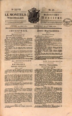 Le Moniteur westphalien = Westphälischer Moniteur (Le Moniteur westphalien) Donnerstag 19. April 1810