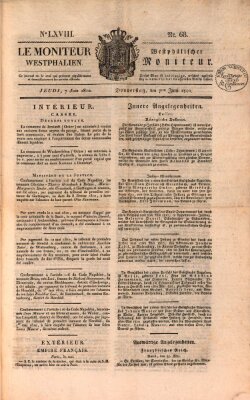 Le Moniteur westphalien = Westphälischer Moniteur (Le Moniteur westphalien) Donnerstag 7. Juni 1810