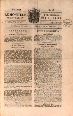 Le Moniteur westphalien = Westphälischer Moniteur (Le Moniteur westphalien) Dienstag 19. Juni 1810