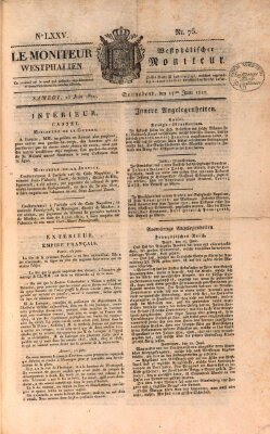 Le Moniteur westphalien = Westphälischer Moniteur (Le Moniteur westphalien) Samstag 23. Juni 1810