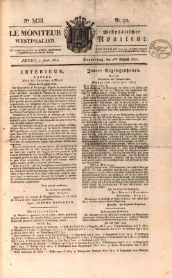 Le Moniteur westphalien = Westphälischer Moniteur (Le Moniteur westphalien) Donnerstag 2. August 1810