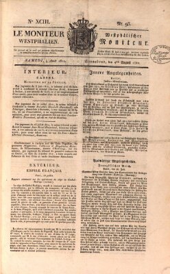 Le Moniteur westphalien = Westphälischer Moniteur (Le Moniteur westphalien) Samstag 4. August 1810