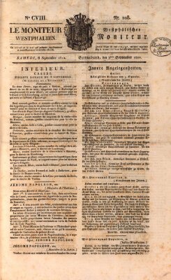 Le Moniteur westphalien = Westphälischer Moniteur (Le Moniteur westphalien) Samstag 8. September 1810