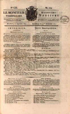 Le Moniteur westphalien = Westphälischer Moniteur (Le Moniteur westphalien) Dienstag 11. September 1810