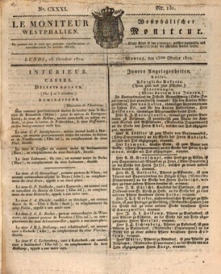 Le Moniteur westphalien = Westphälischer Moniteur (Le Moniteur westphalien) Montag 15. Oktober 1810