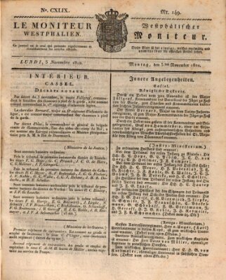 Le Moniteur westphalien = Westphälischer Moniteur (Le Moniteur westphalien) Montag 5. November 1810