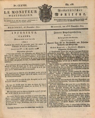 Le Moniteur westphalien = Westphälischer Moniteur (Le Moniteur westphalien) Mittwoch 28. November 1810