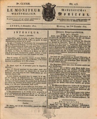 Le Moniteur westphalien = Westphälischer Moniteur (Le Moniteur westphalien) Montag 3. Dezember 1810