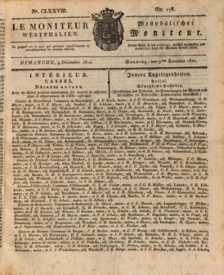 Le Moniteur westphalien = Westphälischer Moniteur (Le Moniteur westphalien) Sonntag 9. Dezember 1810