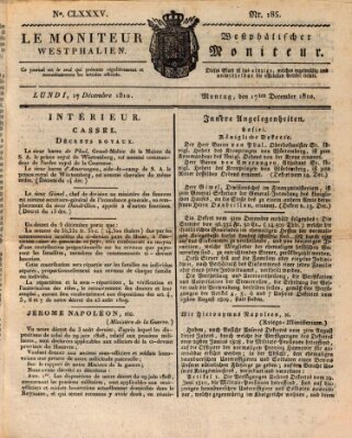 Le Moniteur westphalien = Westphälischer Moniteur (Le Moniteur westphalien) Montag 17. Dezember 1810