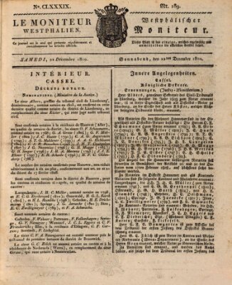 Le Moniteur westphalien = Westphälischer Moniteur (Le Moniteur westphalien) Samstag 22. Dezember 1810