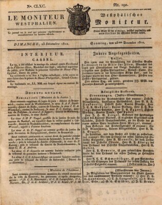 Le Moniteur westphalien = Westphälischer Moniteur (Le Moniteur westphalien) Sonntag 23. Dezember 1810