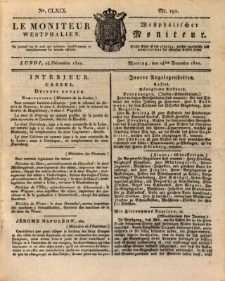 Le Moniteur westphalien = Westphälischer Moniteur (Le Moniteur westphalien) Montag 24. Dezember 1810