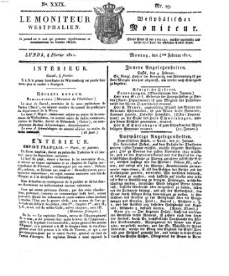 Le Moniteur westphalien = Westphälischer Moniteur (Le Moniteur westphalien) Montag 4. Februar 1811