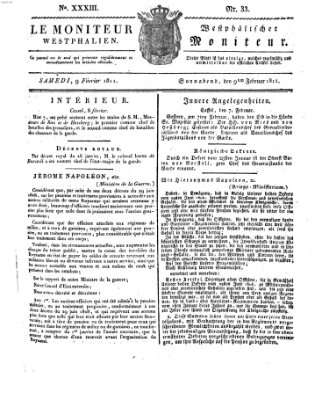 Le Moniteur westphalien = Westphälischer Moniteur (Le Moniteur westphalien) Samstag 9. Februar 1811