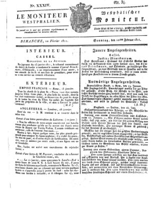 Le Moniteur westphalien = Westphälischer Moniteur (Le Moniteur westphalien) Sonntag 10. Februar 1811