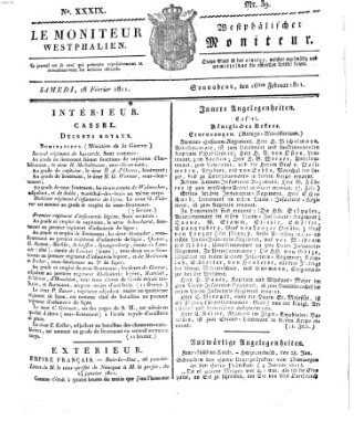 Le Moniteur westphalien = Westphälischer Moniteur (Le Moniteur westphalien) Samstag 16. Februar 1811