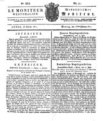 Le Moniteur westphalien = Westphälischer Moniteur (Le Moniteur westphalien) Montag 18. Februar 1811