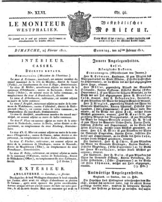 Le Moniteur westphalien = Westphälischer Moniteur (Le Moniteur westphalien) Sonntag 24. Februar 1811