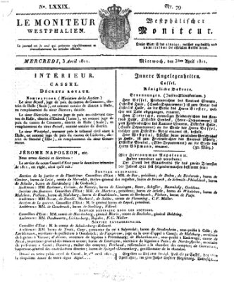 Le Moniteur westphalien = Westphälischer Moniteur (Le Moniteur westphalien) Mittwoch 3. April 1811