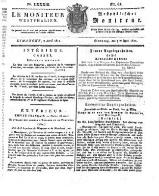 Le Moniteur westphalien = Westphälischer Moniteur (Le Moniteur westphalien) Sonntag 7. April 1811