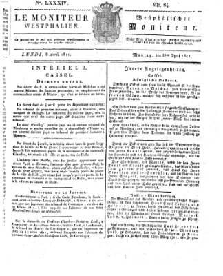 Le Moniteur westphalien = Westphälischer Moniteur (Le Moniteur westphalien) Montag 8. April 1811