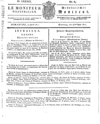 Le Moniteur westphalien = Westphälischer Moniteur (Le Moniteur westphalien) Sonntag 14. April 1811