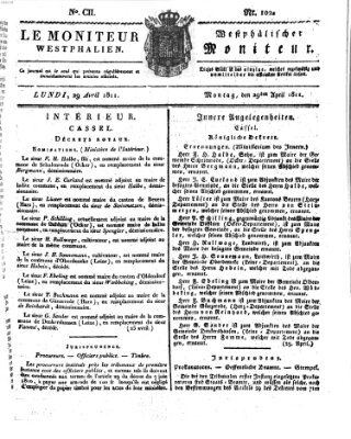 Le Moniteur westphalien = Westphälischer Moniteur (Le Moniteur westphalien) Montag 29. April 1811