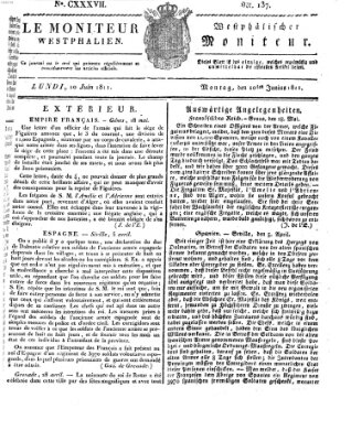 Le Moniteur westphalien = Westphälischer Moniteur (Le Moniteur westphalien) Montag 10. Juni 1811