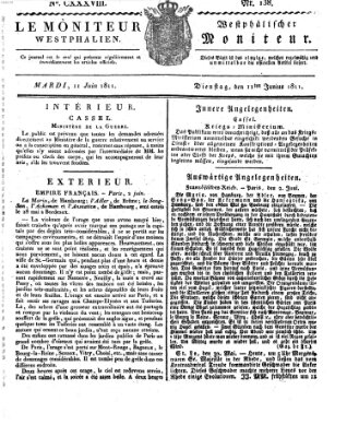 Le Moniteur westphalien = Westphälischer Moniteur (Le Moniteur westphalien) Dienstag 11. Juni 1811