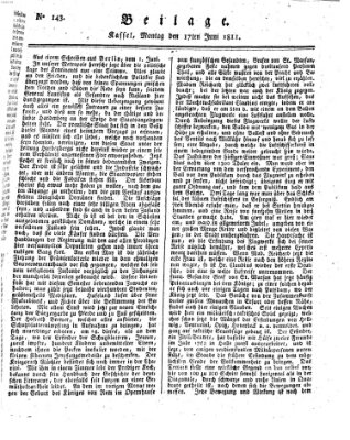 Le Moniteur westphalien = Westphälischer Moniteur (Le Moniteur westphalien) Montag 17. Juni 1811