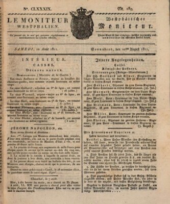 Le Moniteur westphalien = Westphälischer Moniteur (Le Moniteur westphalien) Samstag 10. August 1811