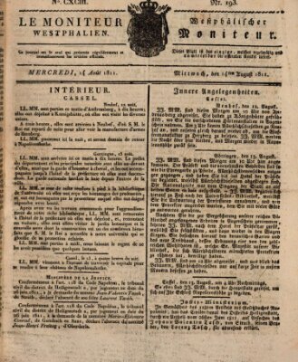 Le Moniteur westphalien = Westphälischer Moniteur (Le Moniteur westphalien) Mittwoch 14. August 1811