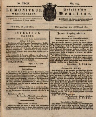 Le Moniteur westphalien = Westphälischer Moniteur (Le Moniteur westphalien) Donnerstag 15. August 1811