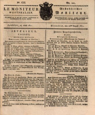 Le Moniteur westphalien = Westphälischer Moniteur (Le Moniteur westphalien) Samstag 24. August 1811