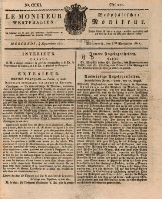 Le Moniteur westphalien = Westphälischer Moniteur (Le Moniteur westphalien) Mittwoch 4. September 1811