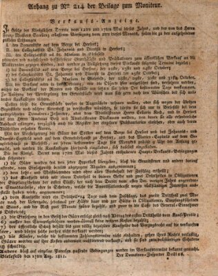 Le Moniteur westphalien = Westphälischer Moniteur (Le Moniteur westphalien) Sonntag 8. September 1811