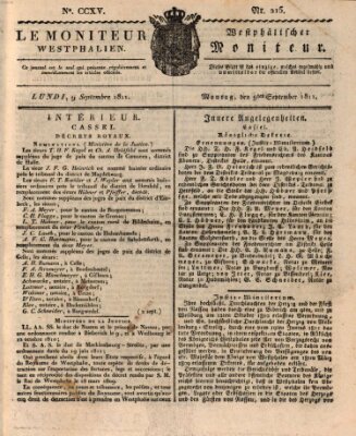 Le Moniteur westphalien = Westphälischer Moniteur (Le Moniteur westphalien) Montag 9. September 1811