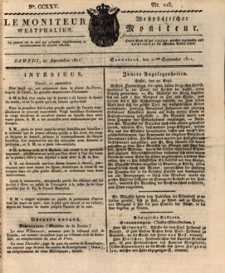 Le Moniteur westphalien = Westphälischer Moniteur (Le Moniteur westphalien) Samstag 21. September 1811