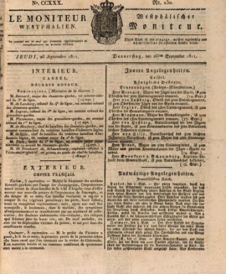 Le Moniteur westphalien = Westphälischer Moniteur (Le Moniteur westphalien) Donnerstag 26. September 1811