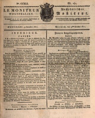 Le Moniteur westphalien = Westphälischer Moniteur (Le Moniteur westphalien) Mittwoch 9. Oktober 1811