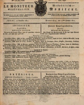 Le Moniteur westphalien = Westphälischer Moniteur (Le Moniteur westphalien) Donnerstag 17. Oktober 1811