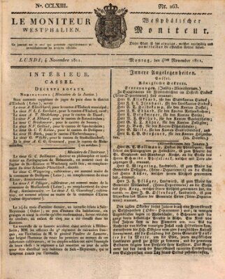 Le Moniteur westphalien = Westphälischer Moniteur (Le Moniteur westphalien) Montag 4. November 1811