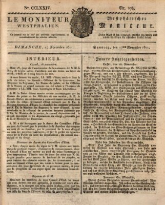 Le Moniteur westphalien = Westphälischer Moniteur (Le Moniteur westphalien) Sonntag 17. November 1811