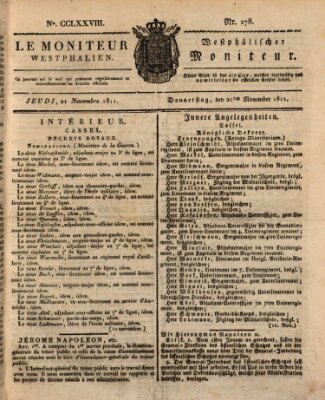 Le Moniteur westphalien = Westphälischer Moniteur (Le Moniteur westphalien) Donnerstag 21. November 1811