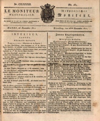 Le Moniteur westphalien = Westphälischer Moniteur (Le Moniteur westphalien) Dienstag 26. November 1811