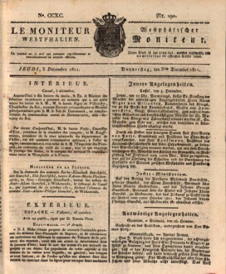 Le Moniteur westphalien = Westphälischer Moniteur (Le Moniteur westphalien) Donnerstag 5. Dezember 1811