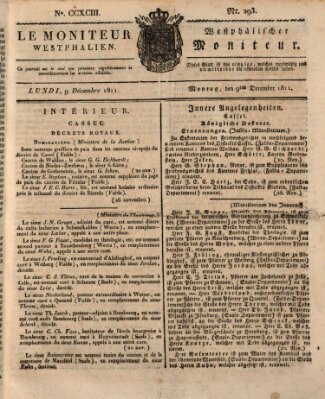 Le Moniteur westphalien = Westphälischer Moniteur (Le Moniteur westphalien) Montag 9. Dezember 1811